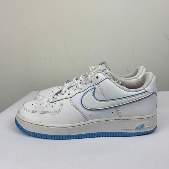 Nike Air Force 1 \'07 Low White University Blue Sole Sneakers Shoes Men\'s 9.5 main image 10